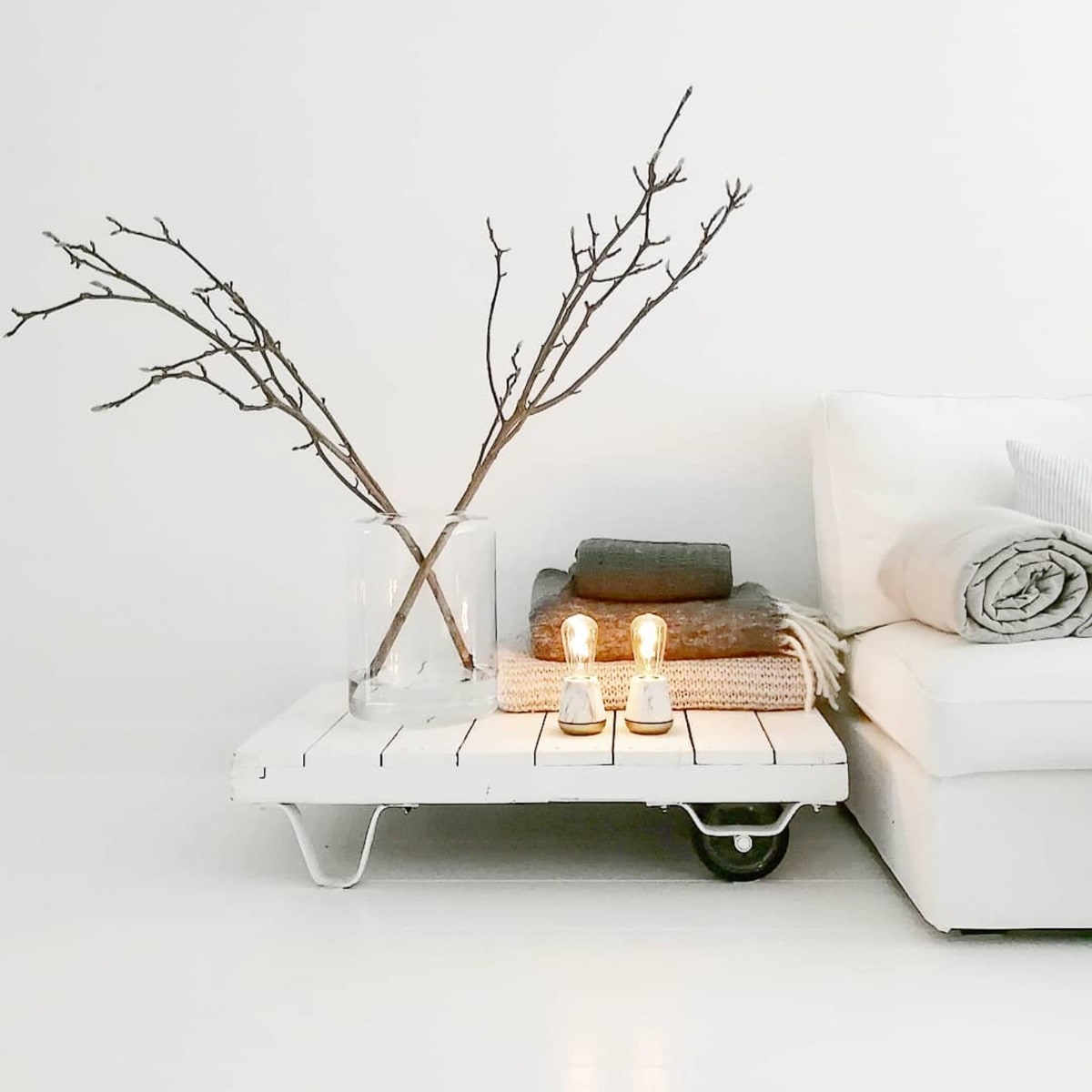 ONE white marble