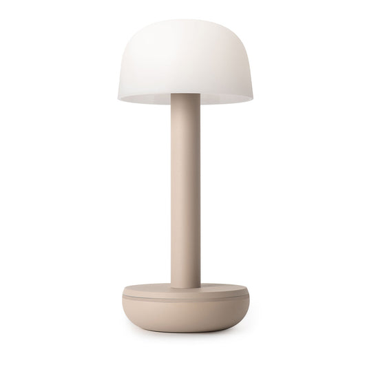 Two beige / frosted
