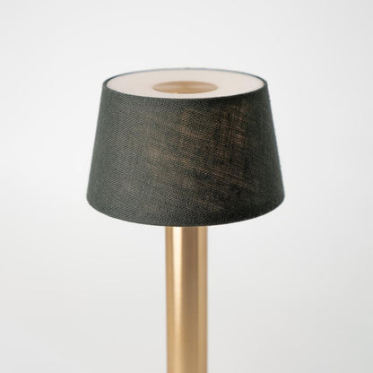 TWO gold / emerald linen