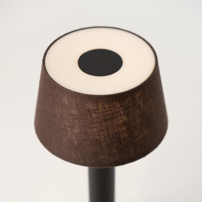 TWO black / brown linen