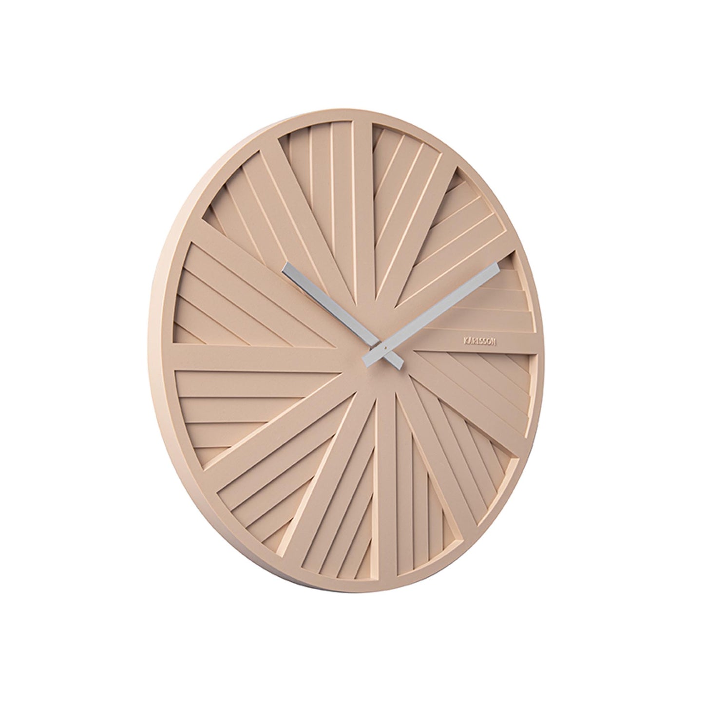 Slides wall clock sand brown