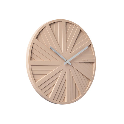 Slides wall clock sand brown