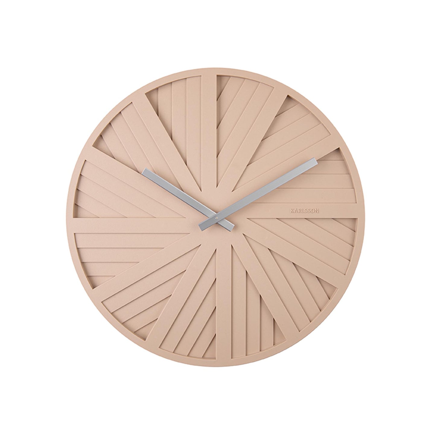 Slides wall clock sand brown