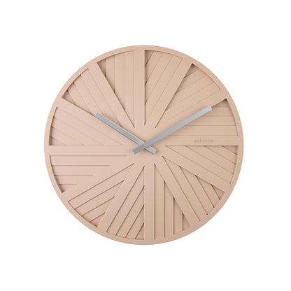 Slides wall clock sand brown